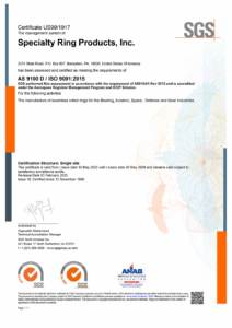 AS 9100D Certificate